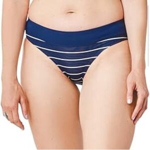 Carve Designs Stinson Bikini Bottom in Nautical Stripe Navy Large NWT